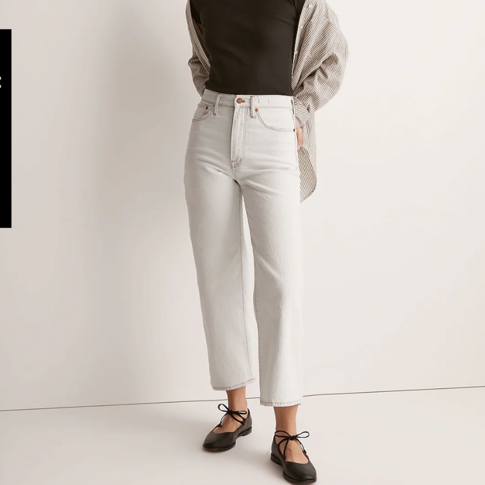 RAW HEM The Perfect Vintage Wide-Leg Crop Jean in Edmunds Wash
